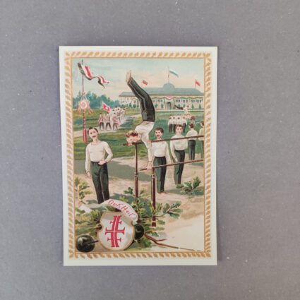 Historische Postkarte „Turner Übungen“