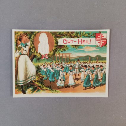 Historische Postkarte „Frauen Turnen“