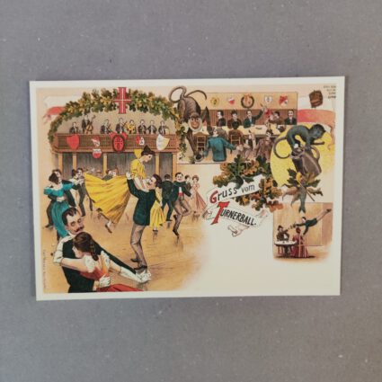 Historische Postkarte „Gruss vom Turnerball“